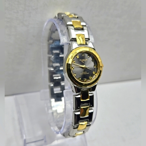 Womens Clique Quartz Watch Two Tone Water Resistant Japan Movt New Battery - Picture 3 of 9